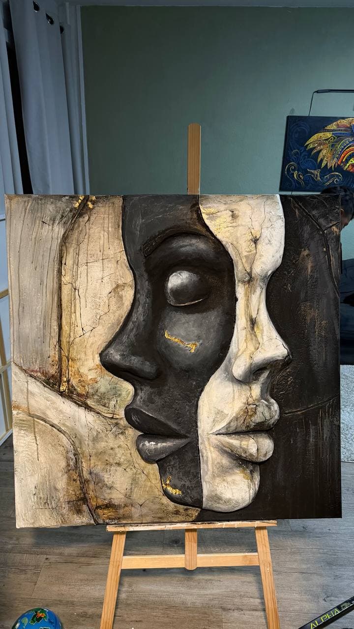 Diptych faces artwork